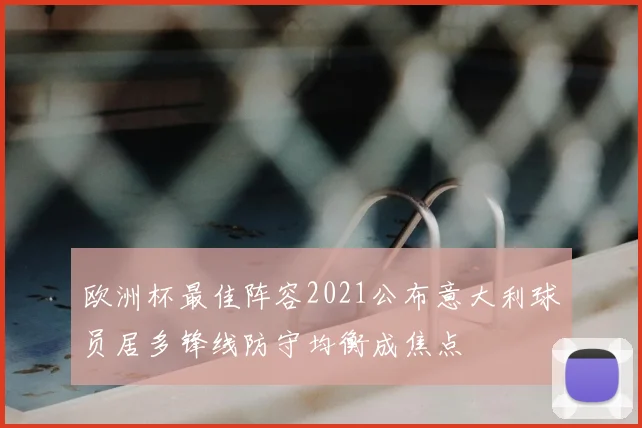 欧洲杯最佳阵容2021公布意大利球员居多锋线防守均衡成焦点